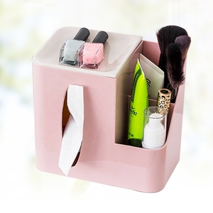 Moden Design Custom Logo Print Plastic Napkin Holder Tissue Paper Box Holder Plastic Bar Caddy