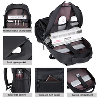 Sac à Dos Homme Professionnel en Cuir 15,6 Pouces avec Logo Personnalisé pour Ordinateur Portable, Université et Voyage, Charge Rapide USB-C
