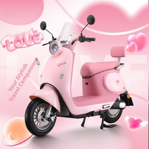 Scooter Elettrico <span class=keywords><strong>Rosa</strong></span> Carino da 60V per Donne, Ciclomotore a Lunga Autonomia per il Pendolarismo Quotidiano - Product Image 2