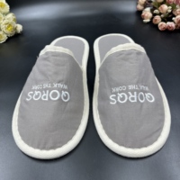 Chaussons d'hôtel jetables en lin de qualité supérieure, fermés, doux, 29*11,5 cm, tailles personnalisées, antidérapants, écologiques, pour les clients