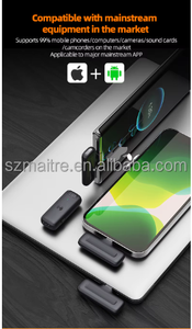 Collier rabattable <span class=keywords><strong>pour</strong></span> microphone Lavalier sans fil intégré double canal Offre Spéciale avec fonction d'annulation du bruit Matière plastique - Product Image 6