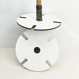 Set of 4 White Sublimation <b>Wooden</b> Wine Holder DIY Kitchen Household MDF Material Customized Logo Thermal Transfer Printing - Product Image 1