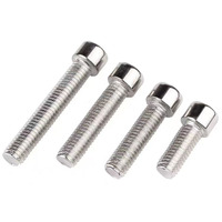 Vis à tête hexagonale non moletée DIN912 en acier inoxydable A2-70 A4-70 M3 M5 M6 M8 M10, vis à six pans creux, vis métrique