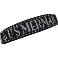 À la mode Doux Brillant Logo Personnalisé Ceinture Nylon Spandex Paillettes Jacquard Cheveux Bande Élastique pour les Femmes