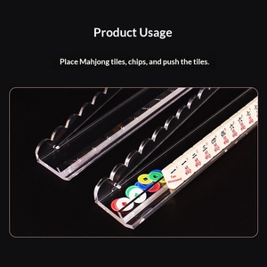 Règle de Mahjong transparente en acrylique Royal Saint US Mahjong Wave (transparente) Fabriquée en Chine - Product Image 1