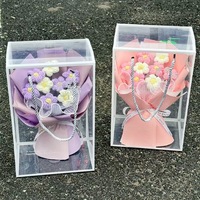 Buket Mawar Rajut Gaya Instagram Hadiah Hari Ibu Hari Valentine Hari Thanksgiving Wisuda Bunga Buatan Pegangan Tangan