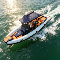 Bateau semi-rigide SP990 9,9 m en Hypalon avec coque en V profond en aluminium de qualité marine, cabine fermée et toilettes, idéal pour les croisières familiales en haute mer