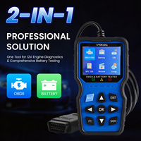 Escáner OBD2 2 en 1 UDIAG CR810 y Probador de Batería para Autos y Camiones de 12V/24V, Lector de Códigos OBDII Completo, Herramienta de Diagnóstico del Sistema Eléctrico