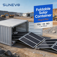 Système de conteneur de panneaux solaires monocristallins pliables MPPT 100kW-200kW à retour sur investissement élevé – Solution d'énergie renouvelable rentable pour