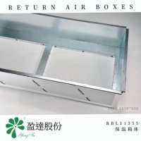RBL11555 Boîtiers d'air de retour carrés modernes en acier galvanisé avec couche isolante pour stabiliser la température de l'air des conduits d'air des centres commerciaux
