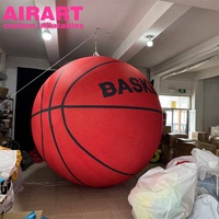 Volant de badminton gonflable OEM, accessoire sportif gonflable lumineux sur mesure pour la promotion de tournois et d'expositions