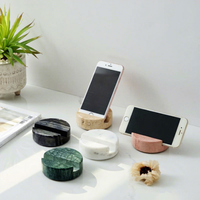 Support de téléphone portable amovible en marbre luxueux, étanche, design minimaliste, pour comptoir, table, table de chevet, décoration intérieure