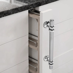European Style Stainless Steel Cabinet Handle Drawer and Door Knobs for <b>Kitchen</b> <b>Furniture</b> and Dresser Wardrobe Pulls - Product Image 2