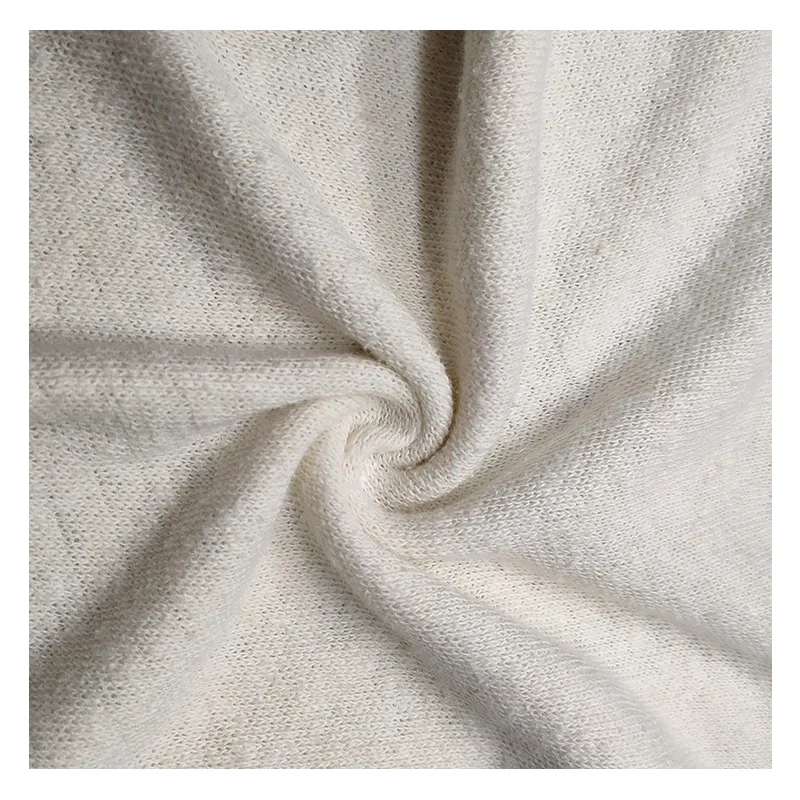 22001-Tecido ecológico de alta qualidade 55% cânhamo 45% algodão orgânico de malha única para roupas