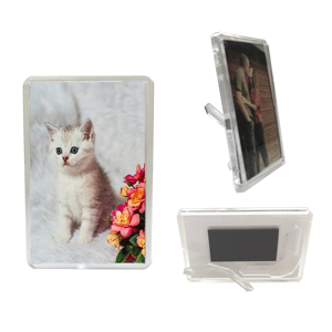 Forma rettangolare su misura inserto fotografico in bianco trasparente acrilico magnete frigo con <span class=keywords><strong>foto</strong></span> cornici magnetiche da visualizzare - Product Image 1