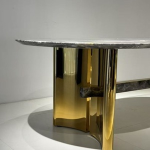 Mesa de comedor de mármol de piedra de lujo Normcore italiano Muebles naturales para el hogar o el hotel - Product Image 2