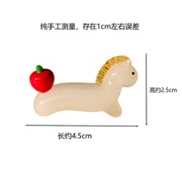 Repose-baguettes en verre soufflé artisanal en forme de poney, figurine animale en verre borosilicate, mini cheval mignon, support de vaisselle, cadeau