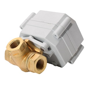 Vanne à boisseau sphérique électrique Tonhe 1/2 po en laiton type T pour eau et air, température normale, structure flottante - Product Image 5