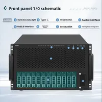 Boîtier de serveur NAS métallique 12 baies avec échange à chaud des disques durs, carte mère ATX, 8 emplacements PCIe, planche arrière SFF-8643, boîtier de serveur d'entreprise