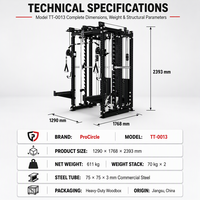 Machine de musculation multifonctionnelle à câbles croisés pour salle de sport, double pile de poids de 70 kg, équipement d'entraînement de force en tube d'acier