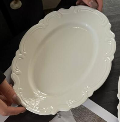 White 10inch oval plate