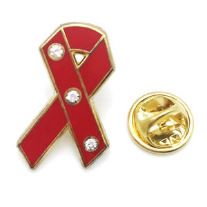 Épingle à revers en métal de haute qualité, Badge d'usine en porcelaine, ruban drôle pour éviter le <span class=keywords><strong>Cancer</strong></span>, épingles à revers personnalisées - Product Image 4