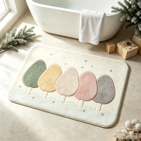 Maßgefertigter Moderner Flauschiger Teppich Weicher Kaschmir-Teppich mit Weihnachtsmuster Rutschfester Waschbarer Bettvorleger für Schlafzimmer