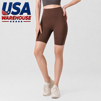 Shorts de yoga mi-longs pour femmes, violet uni, en spandex, extensibles dans quatre directions, taille élastique, respirants, séchage rapide, sans coutures, longueur genou
