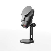 Micrófono de Condensador USB Profesional M9 con Cápsula de 14 mm, Silenciador Sensible al Tacto y Luz RGB, Micrófono para Juegos para PS5, PC y Streaming