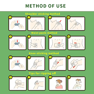 首と肩の緊張、速効性のハーブの痛みの緩和のための熱アクティブなよもぎパッチ - Product Image 5