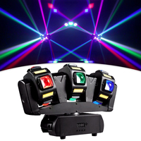 Projecteur de scène LED populaire à trois têtes mobiles, faisceau laser RGBW, effet stroboscopique doré, pour discothèque, bar, DJ, cérémonie