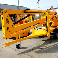 Diesel et batterie puissance mât vertical manivelle homme travail aérien télescopique remorque climatiseur élévateur portable