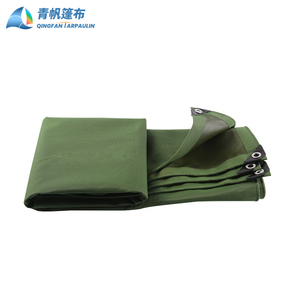 Bâche en toile HDPE enduite de silicone imperméable et robuste – Style uni, pour rideau extérieur, tente, bâche de protection, vert armée, doublure de voiture, bagages - Product Image 2