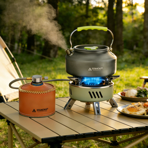 STARCAMP 11000W 便携式可折叠户外燃气炉大火力野营燃烧器，可使用丙烷和丁烷燃料，适用于远足和分体式炉具 - Product Image 1