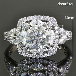 Anello Rotondo con Foglia in Cristallo Pavé per Donne, Elegante Accessorio Moda per Uso Quotidiano e Feste - Product Image 5