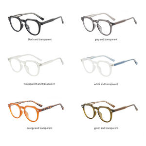 ハイエンドアンチブルーライトピンメガネファッショナブルな光学フレームTR90ポリゴン1004モデル男性用女性用ダイヤモンド透明グレー - Product Image 5