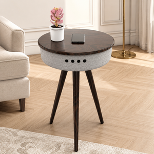 Table basse CP&AP avec enceinte Bluetooth, charge sans fil, lumière LED, audio domestique <span class=keywords><strong>HiFi</strong></span> - Product Image 1