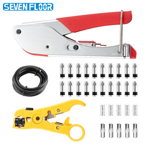 Pince à sertir jeu de dénudage pour câble coaxial RG6/RG59 accessoires d'outils à main en acier au carbone pour vidéo/Audio/<span class=keywords><strong>CCAV</strong></span>/CCTV - Product Image 1