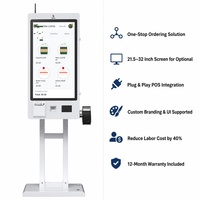 Kiosque de commande automatique pour restaurant de restauration rapide avec écran tactile, paiement sans argent liquide, scanner tout-en-un, solution de commande, paiement POS et imprimante