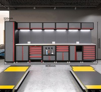 Gabinete de Herramientas de Acero Resistente Personalizable OEM, 15 Cajones, Ruedas, Estilo Moderno Europeo, Cerradura con Llave, Capacidad de Carga de 1000 kg, para Garaje