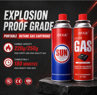 Bouteille de gaz butane antidéflagrante 227g, conception BVR, cartouche de gaz portable avec soupape de sécurité inférieure pour cuisine extérieure