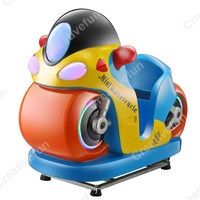 Voiture d'arcade à pièces pour enfants Swing Car Kiddie Ride Machine en fibre de verre avec lumière et musique MP5 et matériau métallique