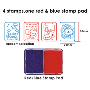 Foska di alta qualità giocattolo personalizzato fantasia timbro di gomma Set studenti di cancelleria Mini giocattolo carino timbro Set per i bambini - Product Image 2