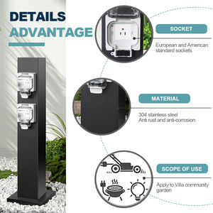 חצר יום גשום מחנאות תחנת כוח שקע כפול עם הגנת דליפה ו ip66 מעטפת עמיד למים - Product Image 3
