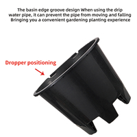Pots de pépinière carrés en plastique durables en gros avec trou de drainage pour utilisation en extérieur dans le jardin - Capacité de 25 à 28 L