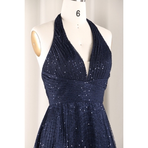 Toujours jolie <span class=keywords><strong>robe</strong></span> <span class=keywords><strong>de</strong></span> demoiselle d'honneur en Satin pour les femmes <span class=keywords><strong>soirée</strong></span> défilé noir paillettes brillant taille Empire Sexy dos nu plissé maternité - Product Image 5