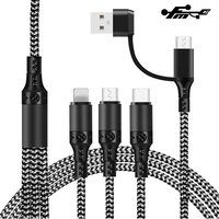 Kabel Pengisi Daya Usb Cepat 5 Dalam 1, Kabel Nilon 3A 5 Dalam 1 Tipe C Ke 8pin PD Mikro Kualitas Tinggi