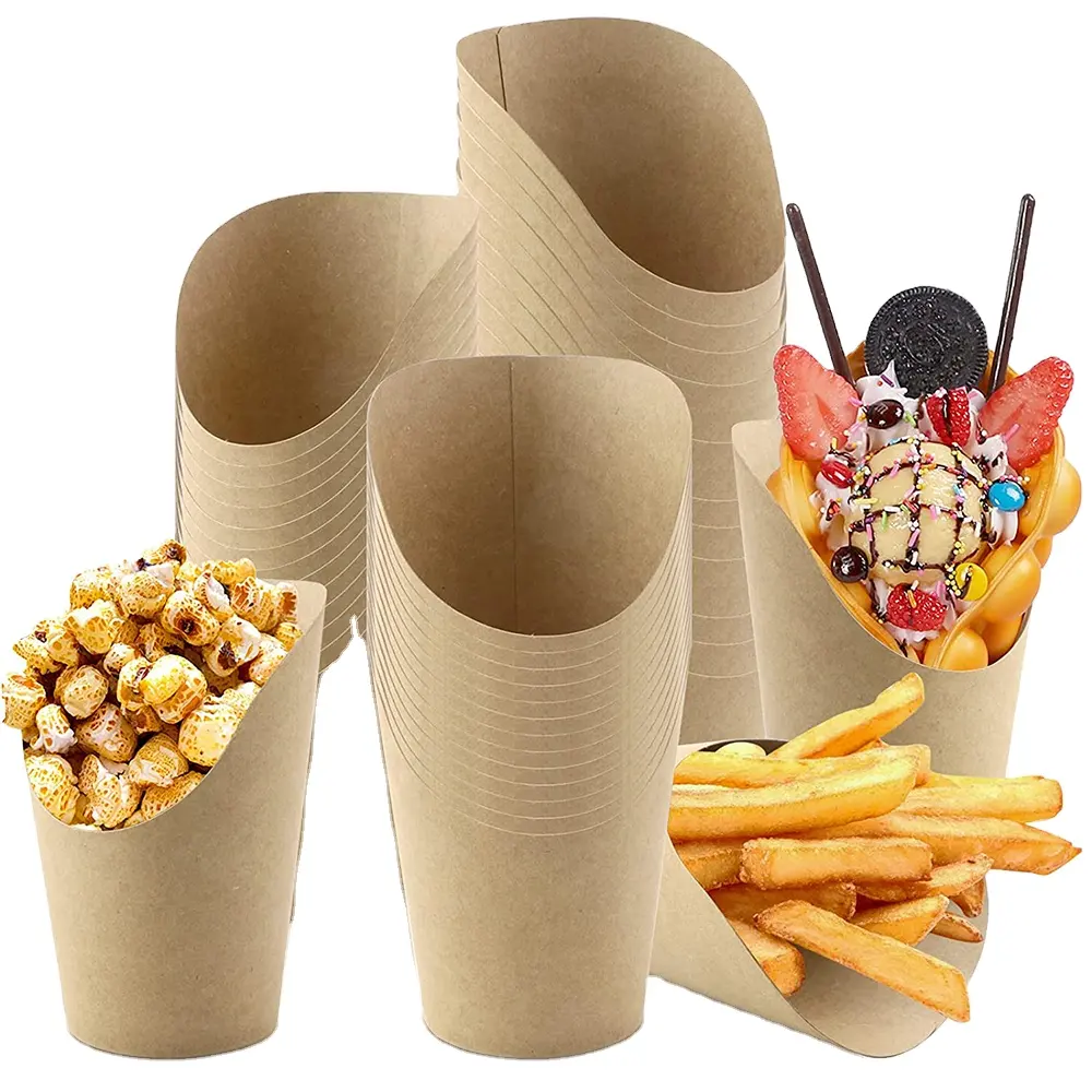 Einweg-Party zum Mitnehmen Waffel papier Popcorn boxen benutzer definierte Eier waffel halter Perfektes Papier Pommes Frites Getränke halter