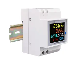6IN1 din rail AC monitor 110V 220V 380V 100A Voltage Current Power Factor Active KWH Electric energy Frequency meter VOLT AMP