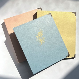 Raccoglitore in metallo <span class=keywords><strong>a</strong></span> tre anelli con tasca interna goffrata oro per documenti d'ufficio in carta - Product Image 4
